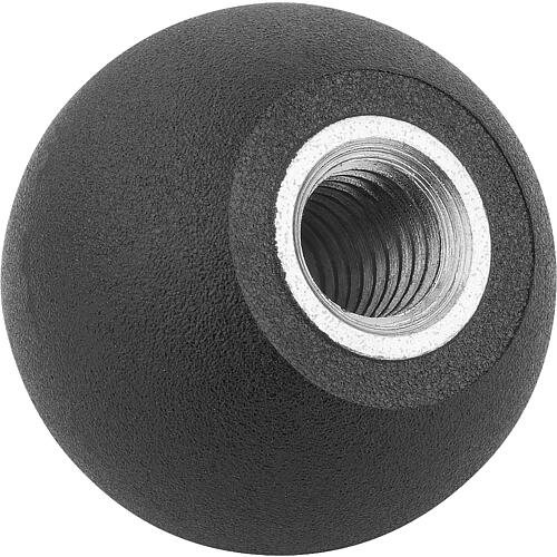 Ball knobs, shape E with threaded bushing, galvanised steel Standard 1