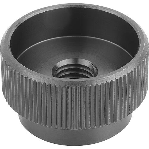 Knurled nuts, shape A made of burnished machining steel Standard 1