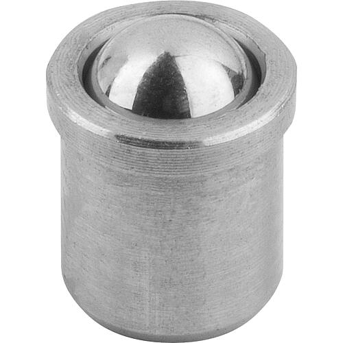 Spring-loaded thrust piece, stainless steel Standard 1