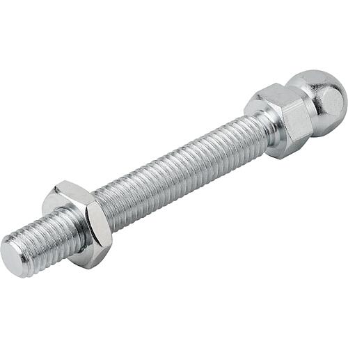 Threaded spindles for joint feet made of steel Standard 1