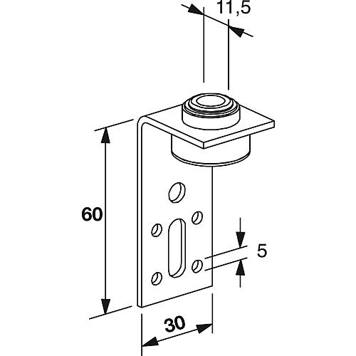 Support pour conduit , acier, forme en L