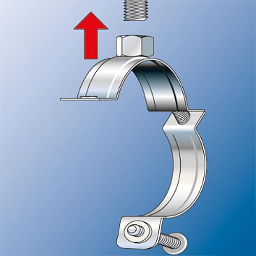 fischer pipe clamp FRSN galvanised Anwendung 3