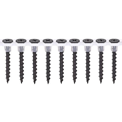 Cross slot dry wall screws with coarse thread, magazined, thread ø: 3.9 mm Standard 1