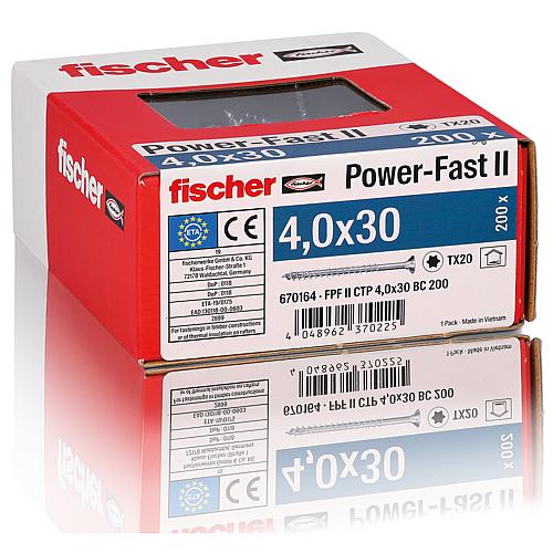 Fischer, Spanplattenschrauben Power-Fast II, Teilgewinde, Galvanisch verzinkt, Senkkopf, Torx