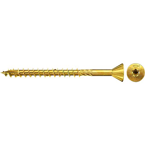 Fischer, MDF chipboard screws, thread ø d1: 4.0 mm, head ø: 8.0 mm, Gvz