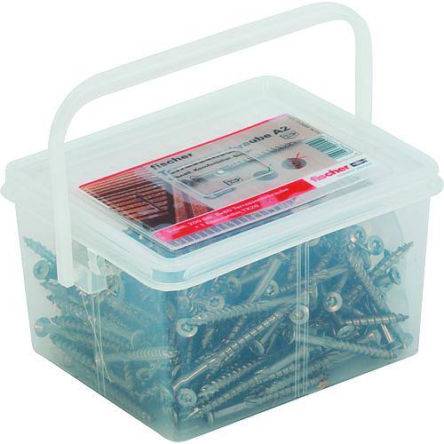 Box of decking screws 200-pc, stainless steel A2