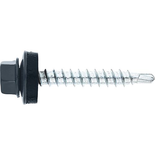 Facade screw MFI Twistec® Colorhead 4.8 X 35 RAL 7016 PU: 100 with socket wrench 451M8P