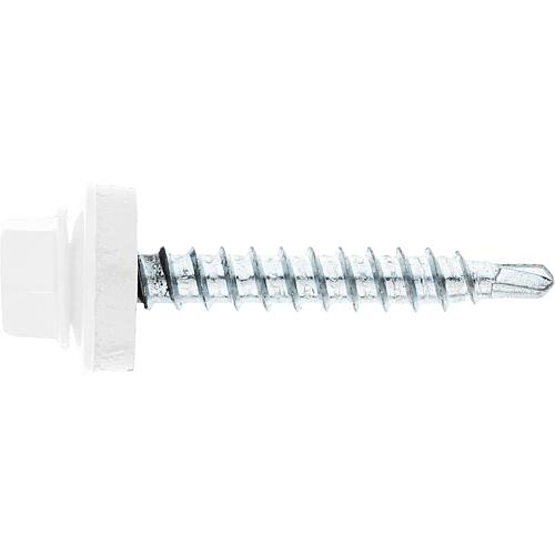 Facade screw MF Twistec® Colorhead 4.8 X 80 RAL 9010 PU: 100 with socket wrench 451M8P