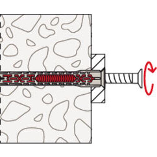 Long-shaft dowel DuoXpand stainless steel A4 countersunk head Anwendung 8