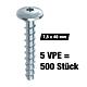 Value pack concrete and masonry screw, Torx®, Multi-Monti® Plus, flat round head, 7.5 x 40 mm, 500 pieces

 Standard 1