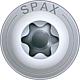 SPAX® wood screw, thread ø d1: 10.0 mm, head ø: 25.0 mm, standard packaging, 4CUT milling cutter