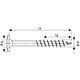 SPAX® wood screw, thread ø d1: 10.0 mm, head ø: 25.0 mm, standard packaging, 4CUT milling cutter