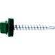 Facade screw MFI Twistec® Colorhead 4.8 X 60 RAL 6020 PU: 100 with socket wrench 451M8P