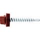 Facade screw MF Twistec® Colorhead 4.8 X 80 RAL 3009 PU: 100 with socket wrench 451M8P