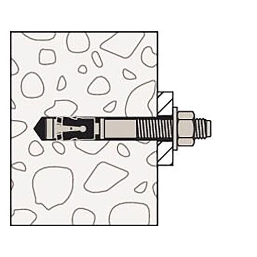 Goujon d'ancrage FAZ II Plus 16 acier inoxydable A4 Anwendung 2