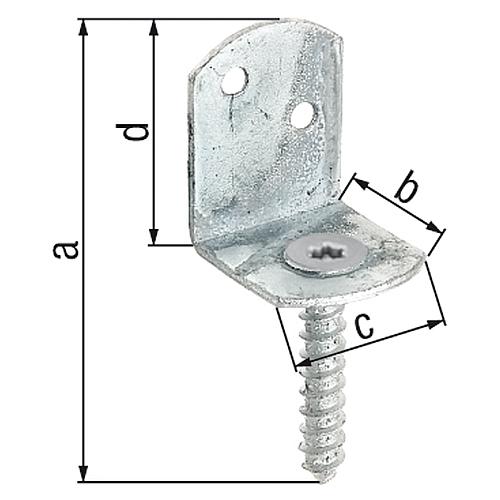 Wattle fence holder, L-shape Standard 1