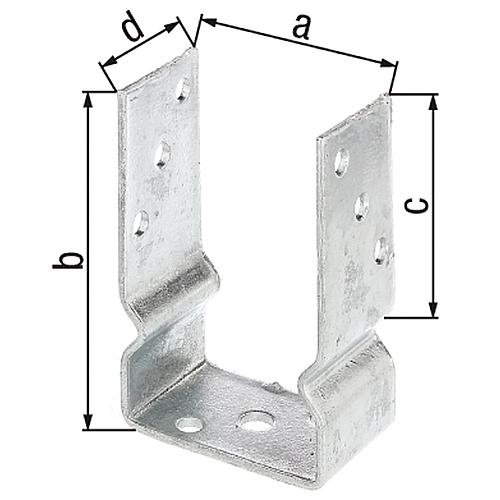 Ancre de poteau forme U Standard 2