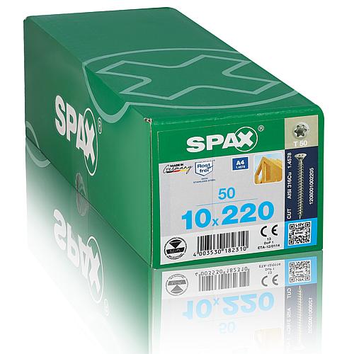 SPAX® wood screw, thread ø d1: 10 mm, head ø: 18.6 mm, standard packaging