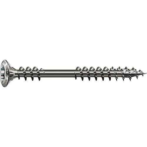 SPAX® pan head screw, fixed thread stainless steel A2, T-STAR plus, milling ribs, 4CUT point, anti-friction coating Standard 1