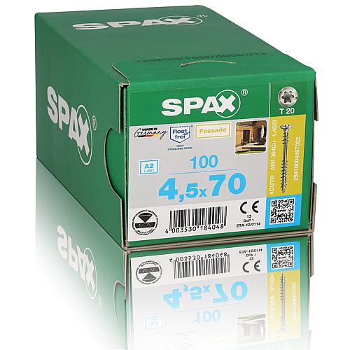 Vis à tête bombée SPAX®, filetage de fixation acier inoxydable A2, T-STAR plus, nervures de fraisage, pointe CUT, revêtement de glissement Anwendung 1