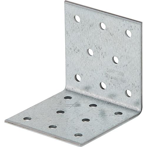 Angled connector, galvanised, without rib, 60x60x60mm, thickness 2mm