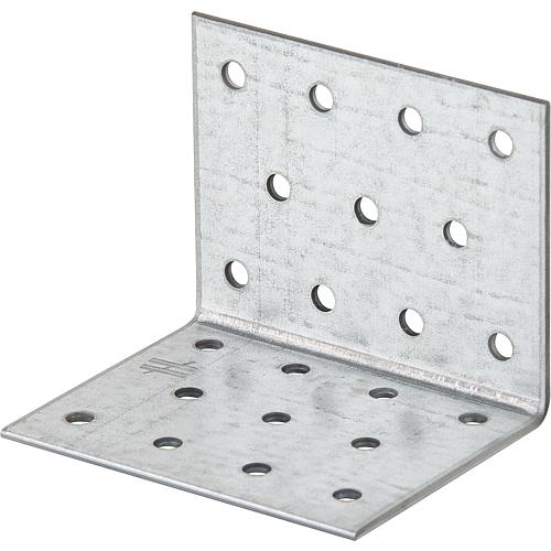 Angled connector, galvanised, without rib, 60x60x80mm, thickness 2mm