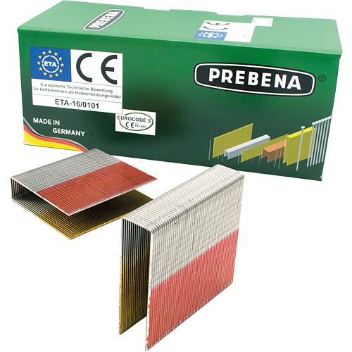 Wide back staples type WP 75 mm, V2A, ETA rating, PU = 2900 pcs.