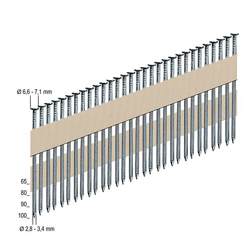 Round head nails type RKP, galvanised