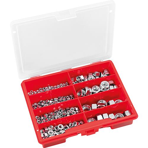 Assortment case hexagonal nuts DIN 934, 402-piece Standard 1