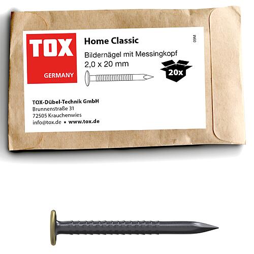 TOX Bildernagel Home Classic mit Messingkopf Anwendung 5