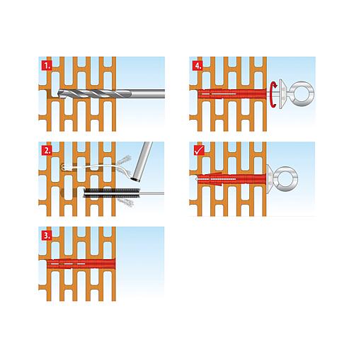 Parallel expanding dowel Bizeps Set Anwendung 3