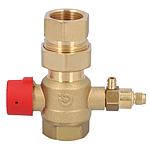 Ball cap valve with drain for solar system