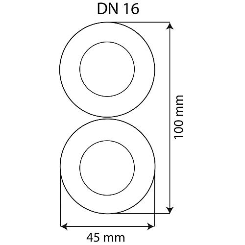 Solar flex pipe 2 in 2 DN 16, 50m with insulation and sensor cable