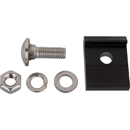 Clamping claw with carriage bolt, suitable for series SX, SX-AL and AMP Standard 1
