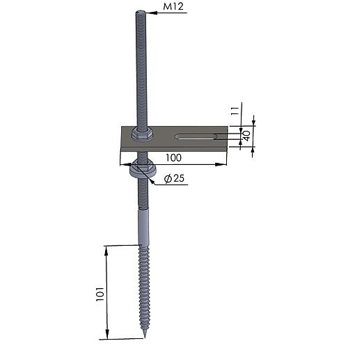 Goujon fileté M 12 Standard 2