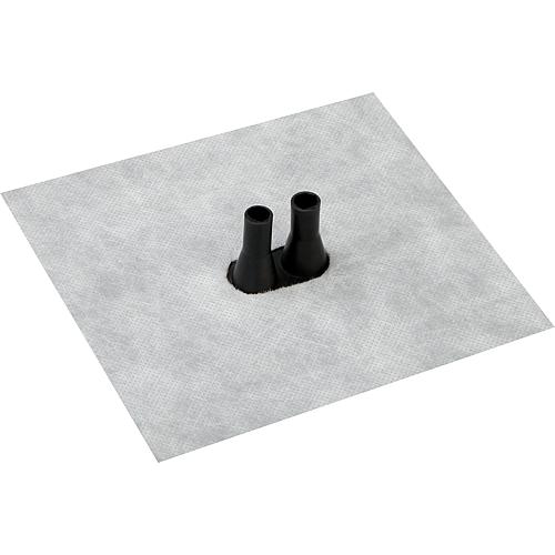 Air seal sleeves with fleece butyl adhesive collars