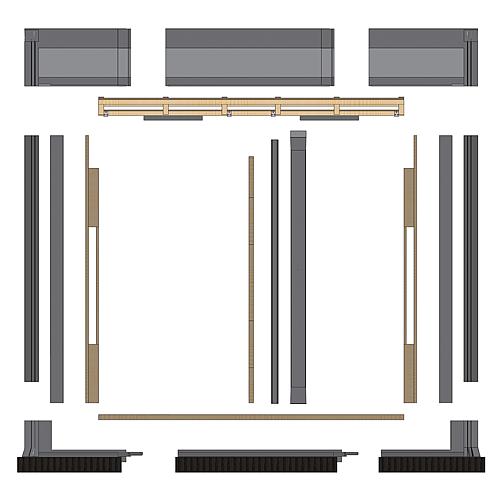 In-roof mounting set for SX collectors