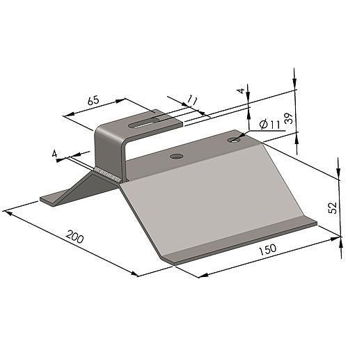 Universal roof hook for corrugated eternite Standard 2