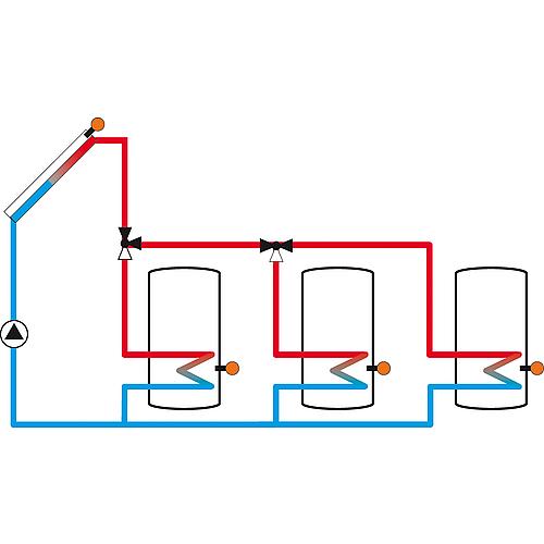 System control for solar and heating systems DeltaSol® MX Anwendung 16