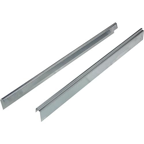 Extension f. plug-in frame titanium zinc, for fireplace fitting, length 680mm, PU=2 units