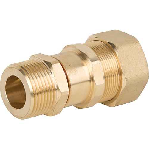 Transition screw connection, external thread, flat-sealing Standard 1