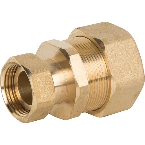 Transition screw connection, union nut, flat-sealing Standard 1