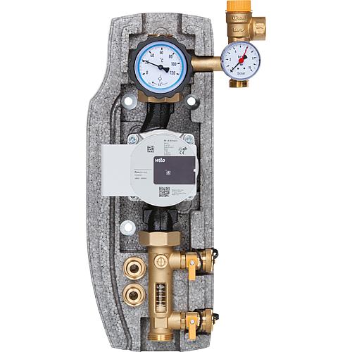 Easyflow model 1 HE solar station, single-line with Wilo circulation pump Standard 1