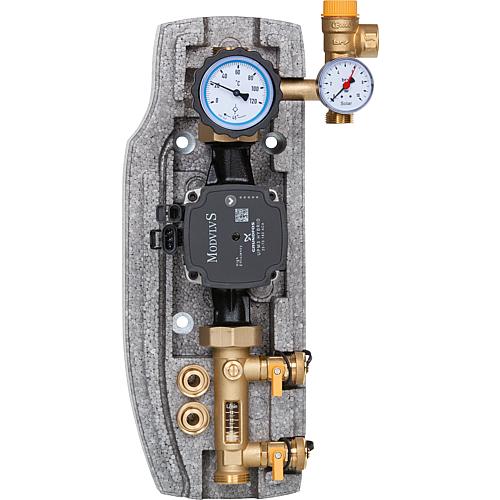 Easyflow model 1 HE solar station, single-line with Grundfos circulation pump Standard 1