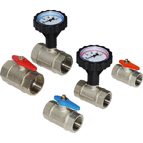 Ball valve connection set Easyflow Fresh 2, 80 l/min. with circulation