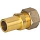 Screw connection for spiral tube DN25 x 22mm connecting piece,brass, with Graphite high-temperature seal