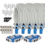 Kit de démarrage d'installation pour systèmes de ventilation centralisés, tube rond ø 75 mm, pour 10 entrées/sorties d'air