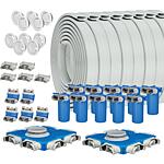 Kit de démarrage d'installation pour systèmes de ventilation centralisés, tube plat 52 x 132 mm, pour 10 entrées/sorties d'air