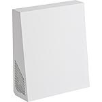 External hood, two-channel with noise insulation, white aluminium suitable for e go