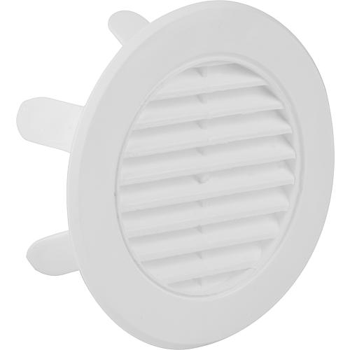 Ventilation grille DN90 run, white plastic